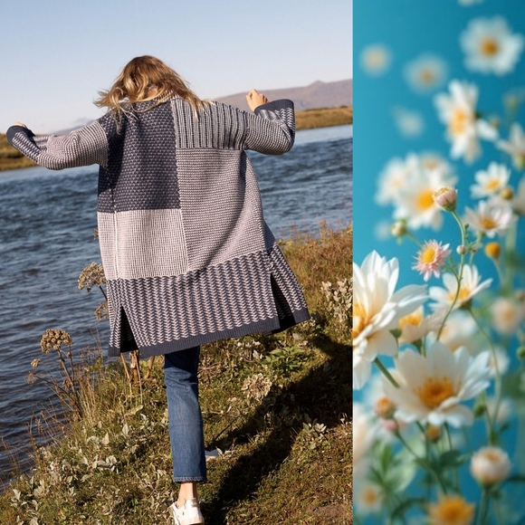 Madewell Sweaters - Madewell Collage Wool Cardigan Sweater